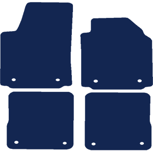 Audi A2 2000-2005 Car Mats // Black Off Road Rubber, Black Trim, No Heelpad