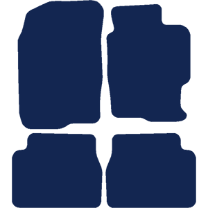 Mazda 6 2002-2007 Car Mats // Grey Executive, Light Blue Trim, Carpet Heelpad