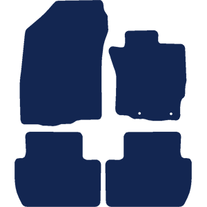 Peugeot 4007 2007-2012 Car Mats // Black Grand, Blue Trim, PVC Heelpad