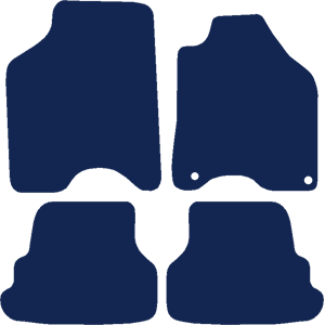Volkswagen Lupo 1999-2005 (2 clips 38cm spacing) Car Mats