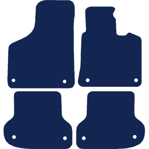 Audi A3 Sportback 5dr 2005-2012 Car Mats // Black Executive, Dark Blue Trim, PVC Heelpad