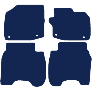 Honda Civic 2012-2017 Car Mats // Graphite Super, Black Trim, Carpet Heelpad