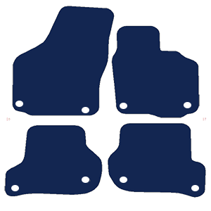 Skoda Octavia Estate & Hatchback 2004-2008 Car Mats (8 clips)