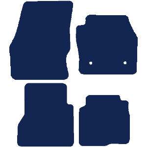 Ford Transit Connect Crew Cab SWB Van 2014-2016 Van Mats // Black Executive, Black Trim