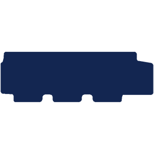 Volkswagen Transporter T6 Kombi Van 2015-2019 Van Mats (rear seat only, single side door)