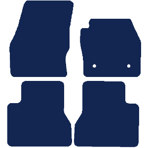 Ford Tourneo Connect People Carrier 2016-2022 Van Mats // Black Off Road Rubber, Blue Trim