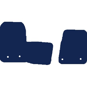 Ford Transit Custom Manual Van 2019-2023 Van Mats (2 piece front, drivers side holes parallel)
