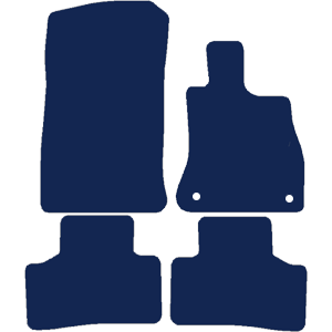 Mercedes GLC MHEV 2022+ Car Mats // Black Grand, Black Trim, Carpet Heelpad
