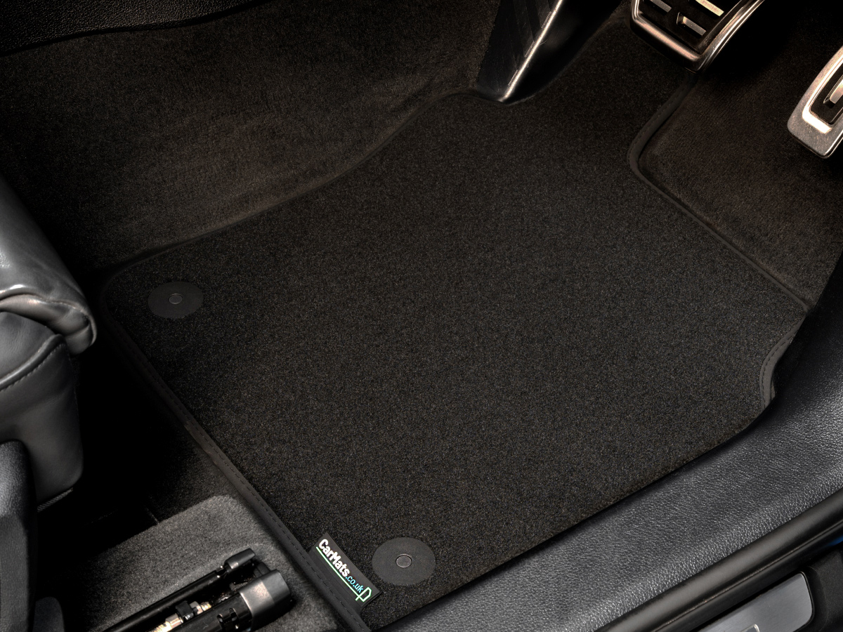 Black Executive  Car Mats with Black Trim