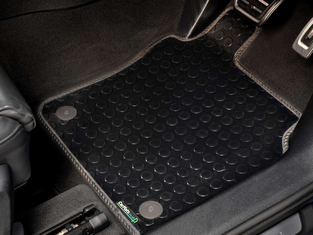 Black Off_road_rubber  Car Mats with Black Trim