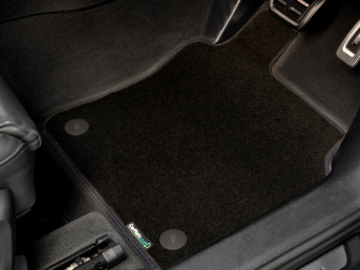 Black Super  Car Mats with Black Trim
